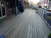 Ipe Decking, completly weathered in a commercial application